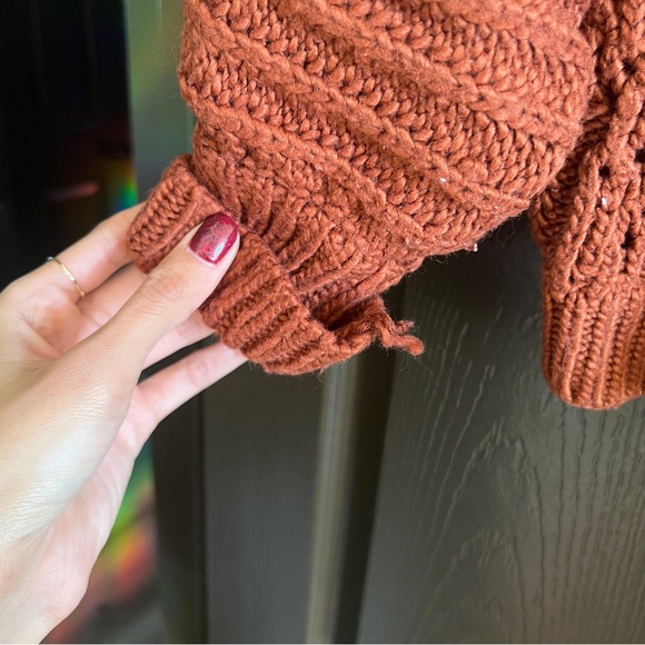 Elodie Terracotta Rust Open-Front Cardigan - Picture 4 of 4